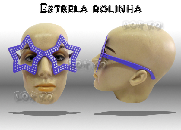 Óculos de festa estrela bolinha